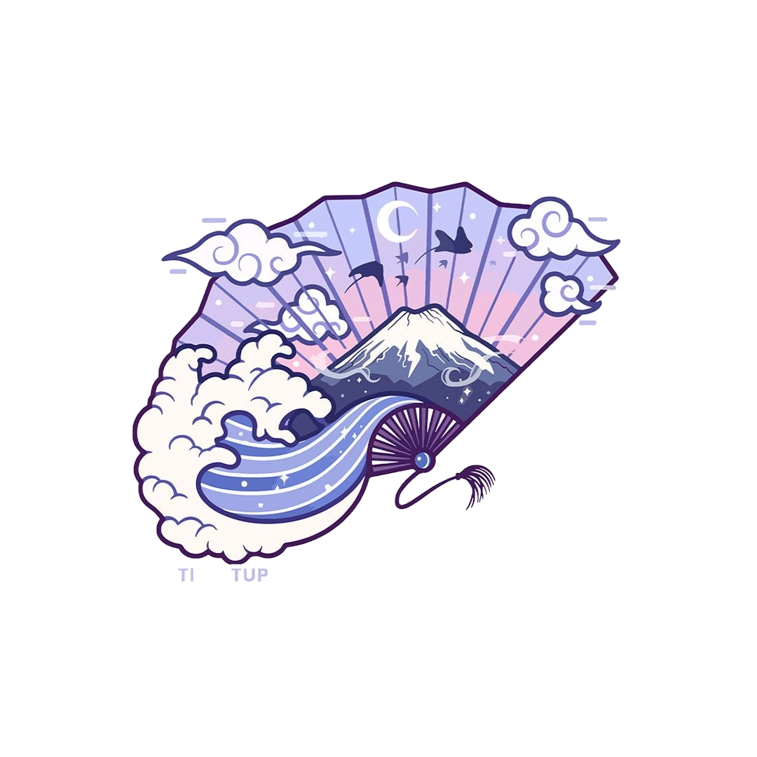 Japanese Fan Sticker